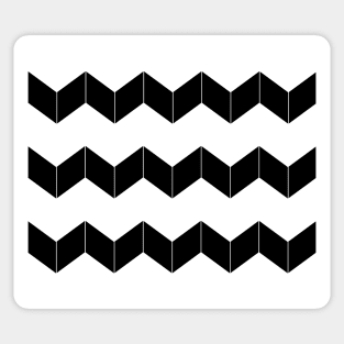 Abstract geometric pattern - zigzag - black and white. Sticker